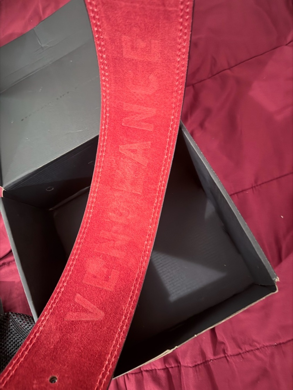 Black Wing-Embroidered Men’s Waist Belt - Picture 5 of 6